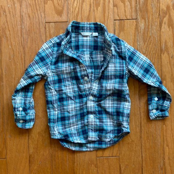 🧸Janie and Jack Boy Long Sleeve ButtonDown Shirt - Picture 1 of 5